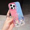 ReZero Rem Ram Jelly Double Layer Rose Red Mobile Phone Case for iPhone 17 16 15 14 13 12 11 Air Pro Max Plus Protective