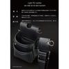 Fujiya (Fujiya) waist bag 2-tier black gold LIGHT PU LEATHER SERIES AB-22BG