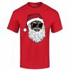 Black Santa Claus Sunglasses Tshirt Funny Christmas Holiday Party Shirts