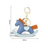 Innocent & Cute Rocking Horse Keychain: Creative Couple's Cartoon Cotton-Filled Decoration for Bags