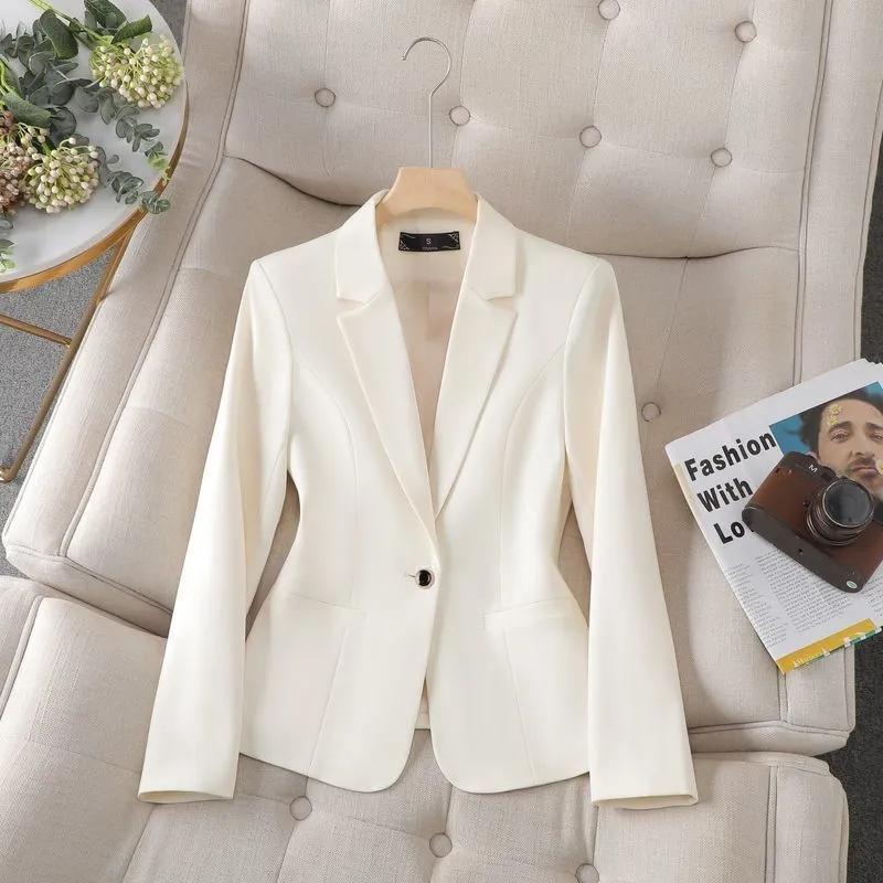 Casual Small Suit Jacket Female  Spring Autumn Temperament Outerwear Korean Blazer Coat Women’s Overcoat Tops