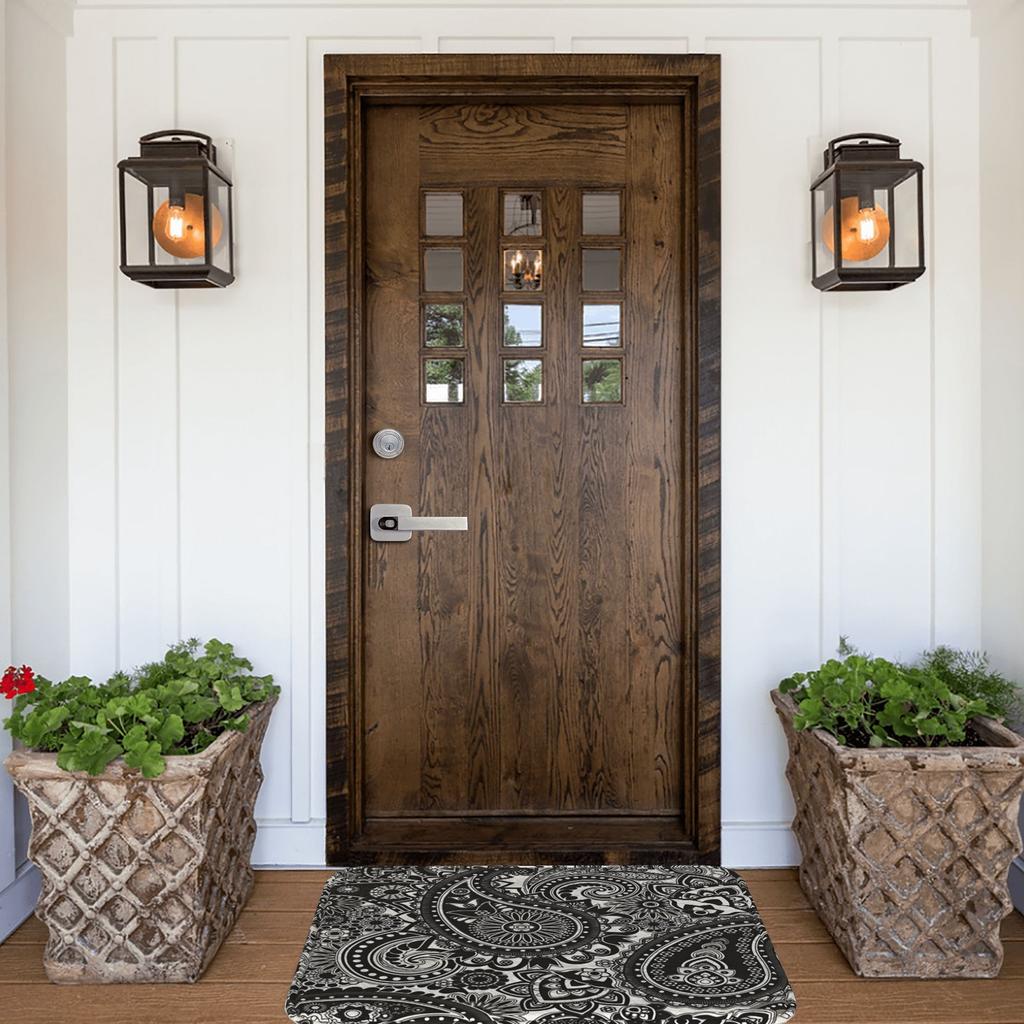 1PC Paisley motif Pattern Kitchen Rug Non-Slip Door Mat Pop design Bathroom Rug Bath Mat Carpet for Home Sink Laundry Decor