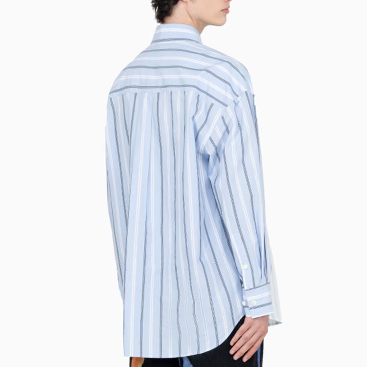 Feng Chen Wang Shirts Men's Blue Pointed Collar Moderate Other FUF14SR01