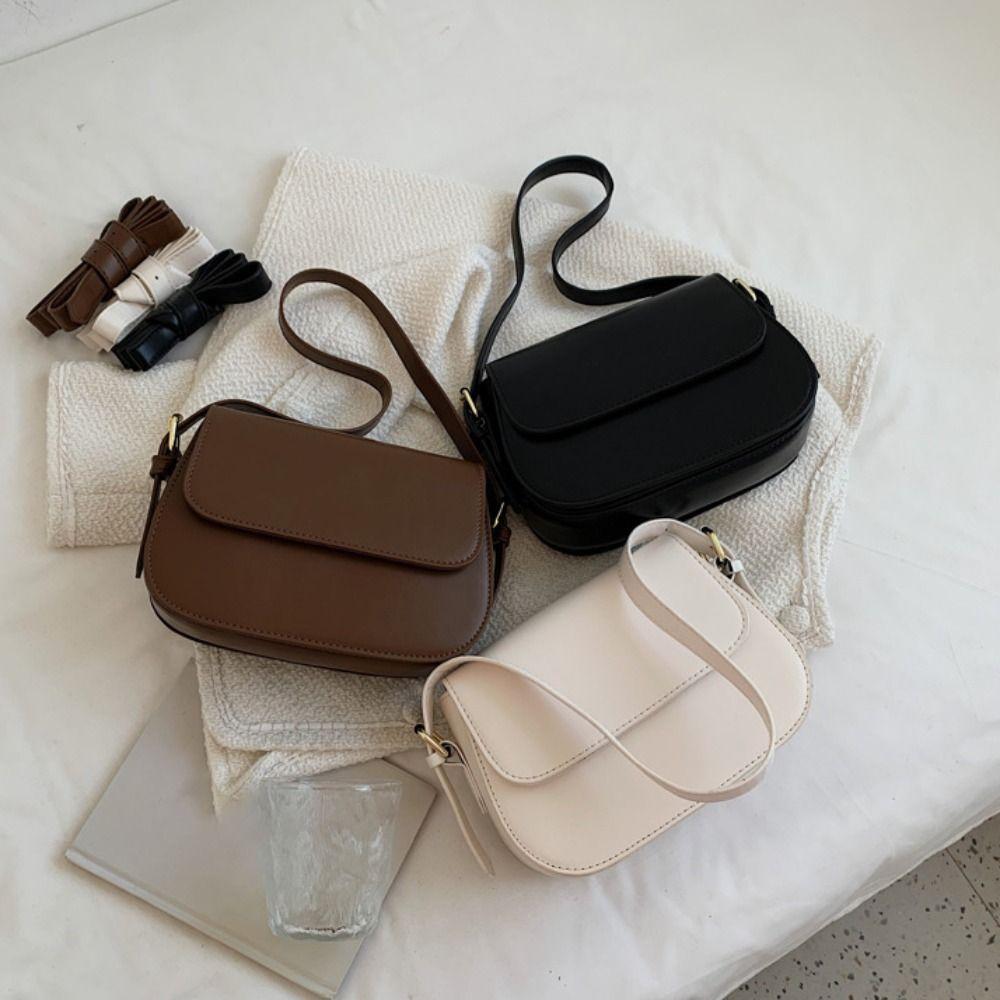 Korean Style PU Shoulder Bag Square Women Crossbody Bag Casual Flap Crossbody Shoulder Bag  Girl