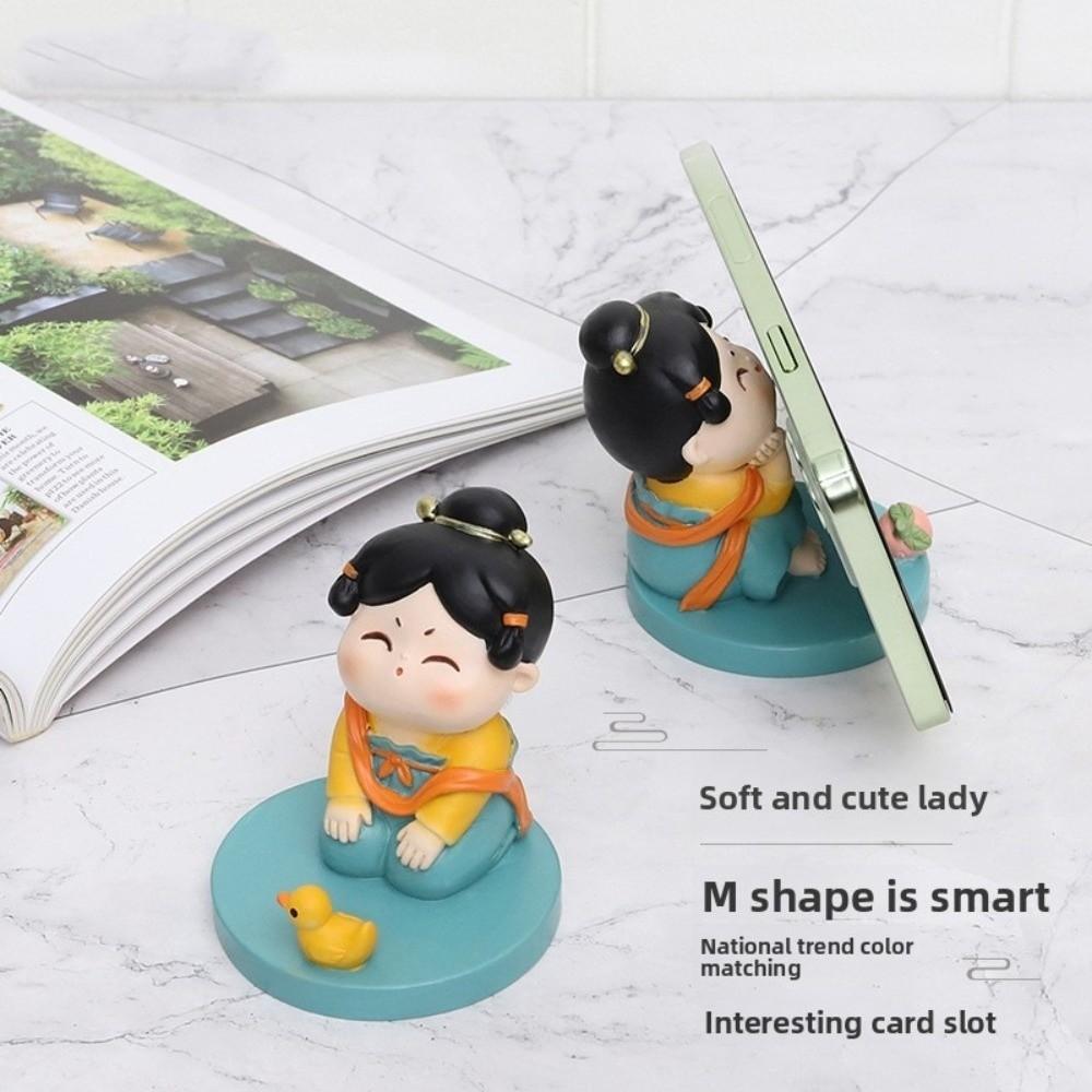 Resin Chinese New Year Ornaments Chinese New Year Style Mobile Phone Stand Home Party Decor