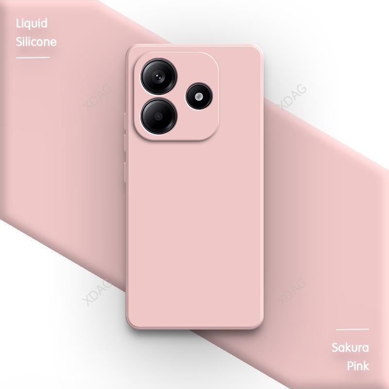 Liquid Silicone Phone Case for Redmi Note 14 Pro Plus Pro+ 14S Note14 14Pro 4G 5G Original Soft Back Cover Classic Shell Housing