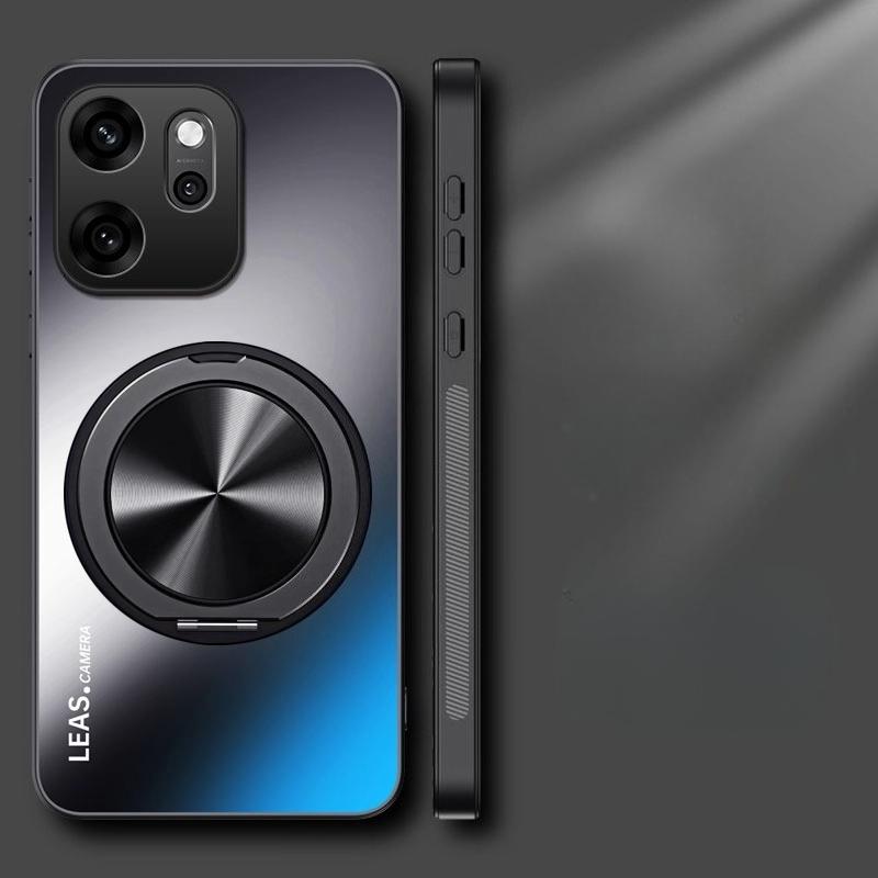 AG Matte Magnetic Case for OPPO Reno 14 Pro 14F 360° Rotating Ring Holder Wireless Charging Hard Cover for OPPO Reno 14 F
