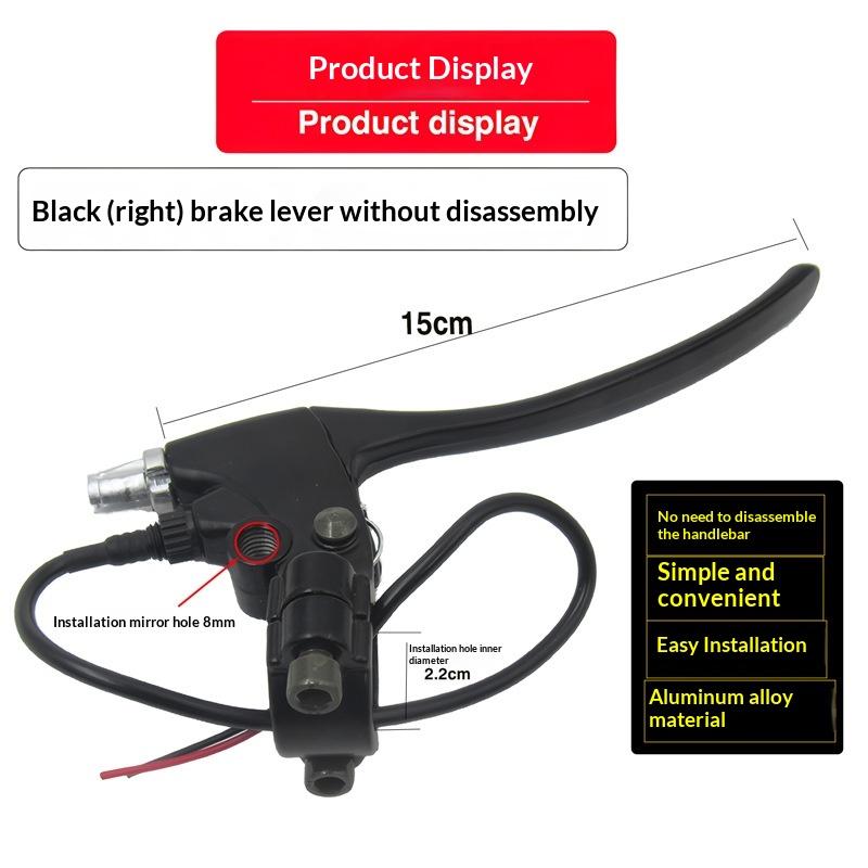 1/2Pcs E Bike Brake Levers Aluminium Alloy Left Right Hand Brake Power Failure Hand Brake Lever For Electric Bike Scoooter