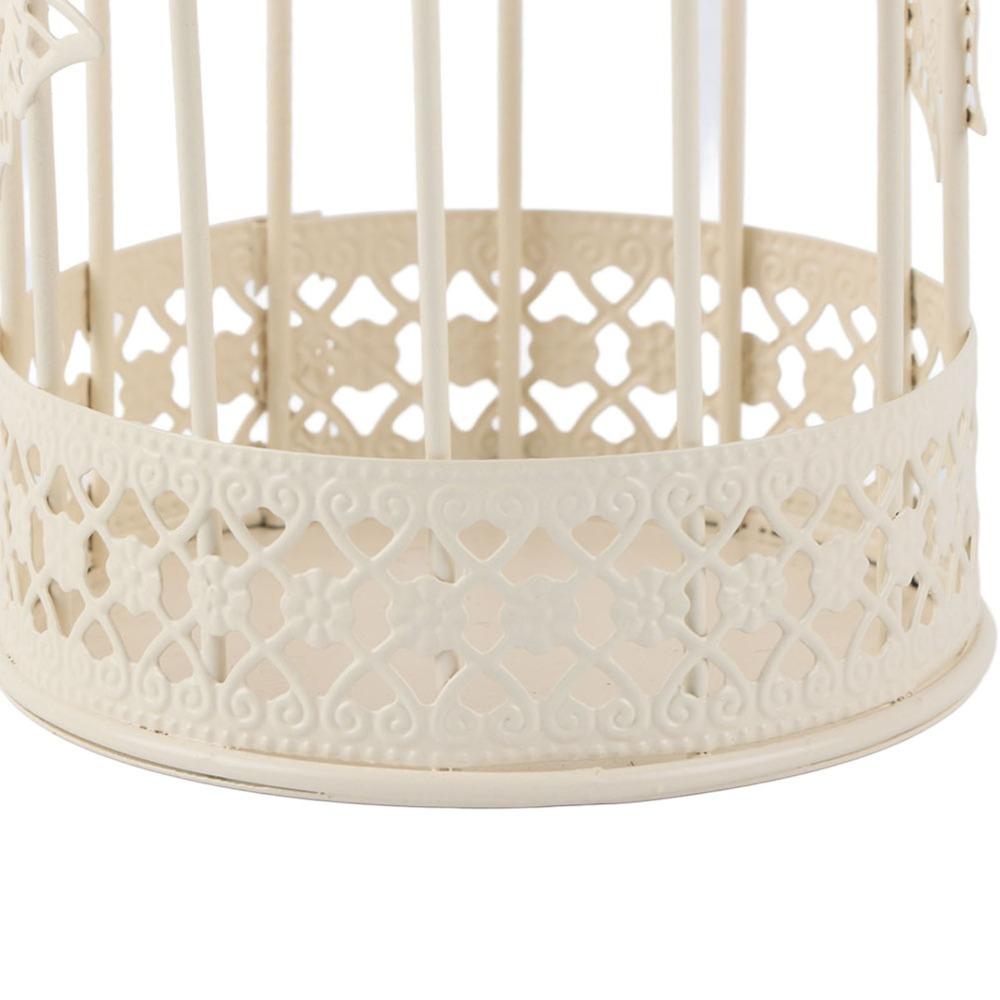 Birdcage European Retro Table Candlestick Bird Ornament Decorative Candlestick Bar Counter белый