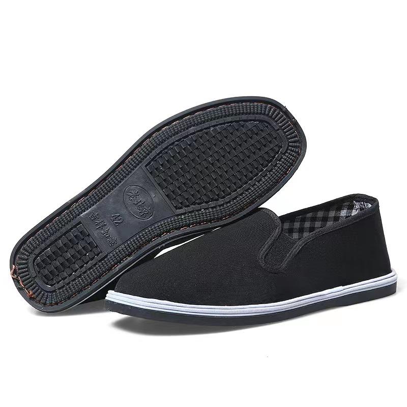 Cloth Shoes Men's Spring Work Black Lasagna Cloth Shoes Black Cloth Shoes