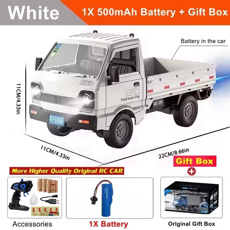 Kf21 1:16 2.4ghz Remote Control Car Simulates Drift And Climbing Trucks With Spray And Led Lights Toy For Children Boys Gift