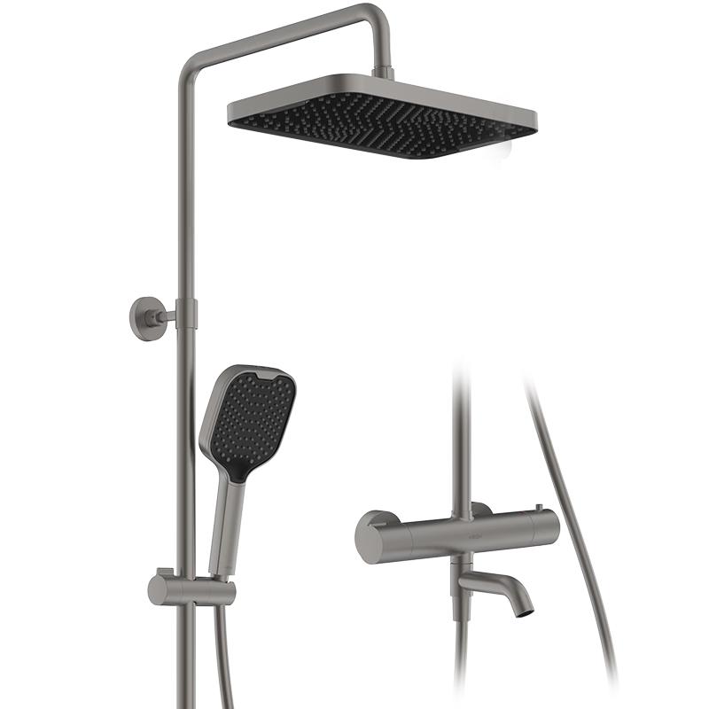Hegii Smart Thermostatic Shower Set with Square Top Spray