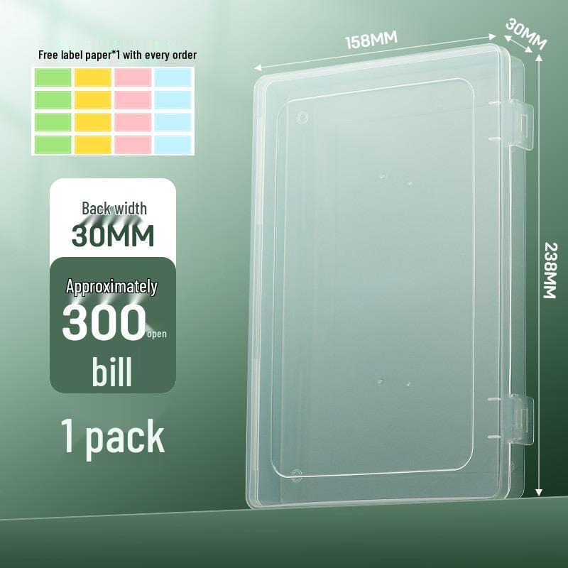 A4 Transparent Document & Book Storage Box - Large Capacity
