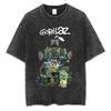 Washed Vintage Rock Band Gorillaz The Now Now Album Graphic Tshirts Men Women Clothing Hip Hop Punk Oversized Crewneck T Shirts