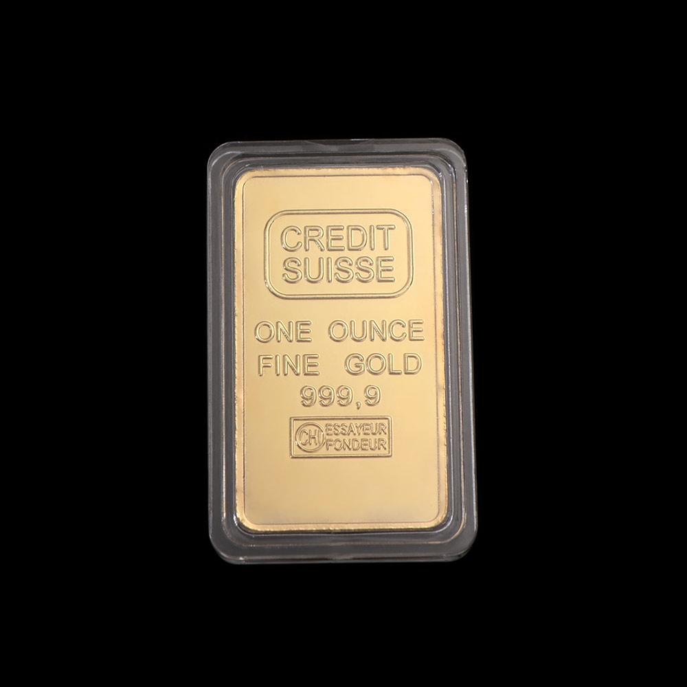 Fine Gold Swiss Bank Gold Bullion Bar Funny Suisse Gold bar Gold Plated Bullion Bar Gift
