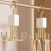 Stainless Steel 360°Rotating Hook Multi-Function Space-Saving Rotating Hook Hanger Portable Storage Rack Home Storage Organizer