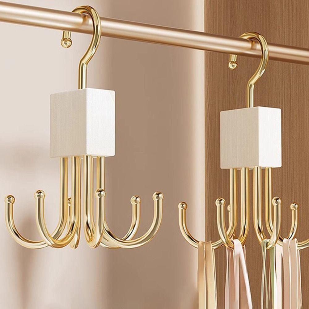Stainless Steel 360°Rotating Hook Multi-Function Space-Saving Rotating Hook Hanger Portable Storage Rack Home Storage Organizer