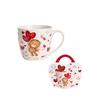 Porcelain Mug 460 - Teddy Bear with Balloons Valentine' Day Gift
