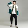 New Balance Plus Colorblock Patch Detail Zip Up Teddy Jacket Asia Sizing 'White Grey Green' Unisex 6DC44823-HT