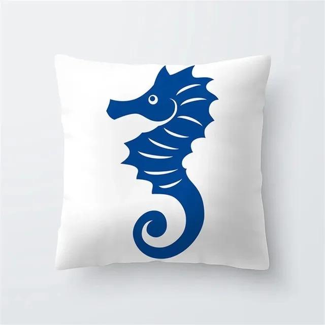 Home Living Room Sofa Car Interior Decorative Pillowcase Sailboat Anchor Marine Life Printed Cushion Pillowcase