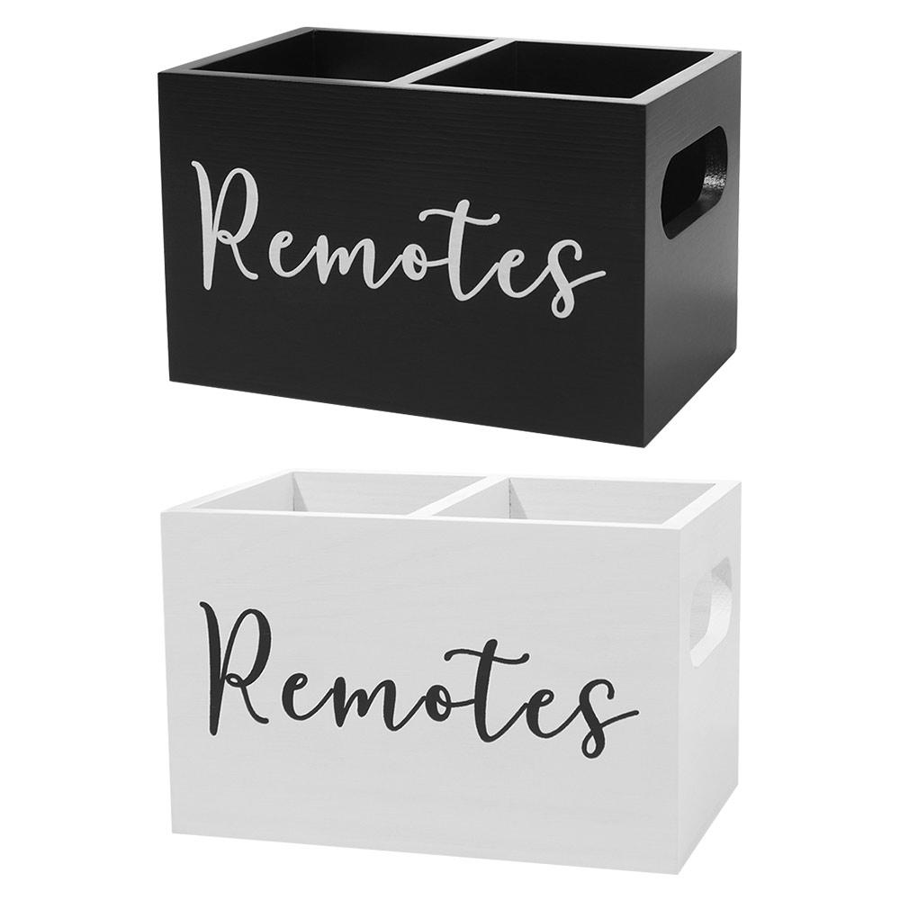 Creative Remote Control Storage Box 2 Compartments Household Desktop Storage Box Portable Large Capacity