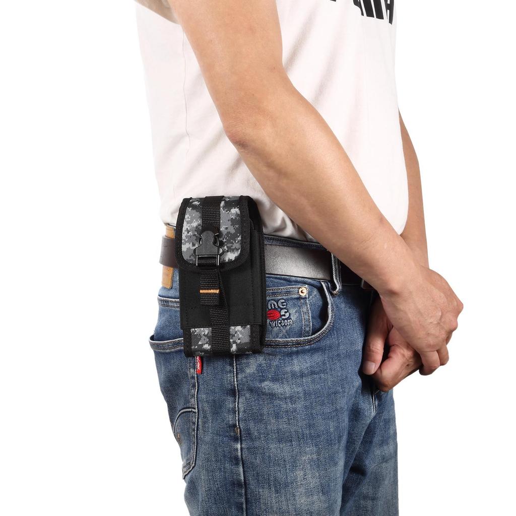 Military Tactical Army Cell Phone Belt Clip Case Bag For iPhone 16 15 14 Pro Max Samsung S25 S24 S23 Xiaomi Redmi Note 13 Oppo Men Waist Holster Pouch