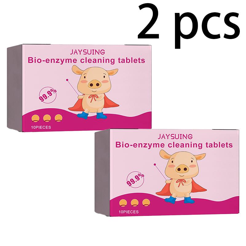 Jaysuing Bio-enzymatické šumivé tablety Čisticí tablety na žloutnutí a odolné skvrny Skvrny od kávy