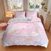 3pcs 50th Anniversary Hello Kitty Printed Quilt Set - Includes 1 Quilt Cover and 2 Pillowcases, Machine Washable - Suitable for All Seasons.W002