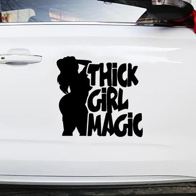 Magia Grubej Dziewczyny Naklejki Anime na Samochód Samoprzylepne Naklejki Winylowe Ozdoba Nadwozia Tylnego Zderzaka Okna Wodoodporne Akcesoria Samochodowe