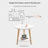 Compact Movable Side Table for Bedroom or Living Room with Storage Rack