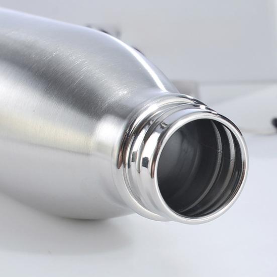 Stainless Steel Water Kettle with Leak-Proof Spiral Lid Food Grade BPA-Free Corrosion Resistant Dishwasher Safe Drink Container Sports Bottle