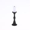 2Pcs Miniature Retro Candle Holder Set With 2 Candles Dollhouse Simulation Candlestick Model Dolls House Mini Scene Decoration