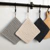 Porta-copos/Jogos Americanos de Corda de Algodão Tecidos à Mão Quadrados Minimalistas Bases de Mesa Resistentes ao Calor Antiderrapantes Reutilizáveis Decoração Rústica para Cozinha Sala de Jantar Casa Restaurante