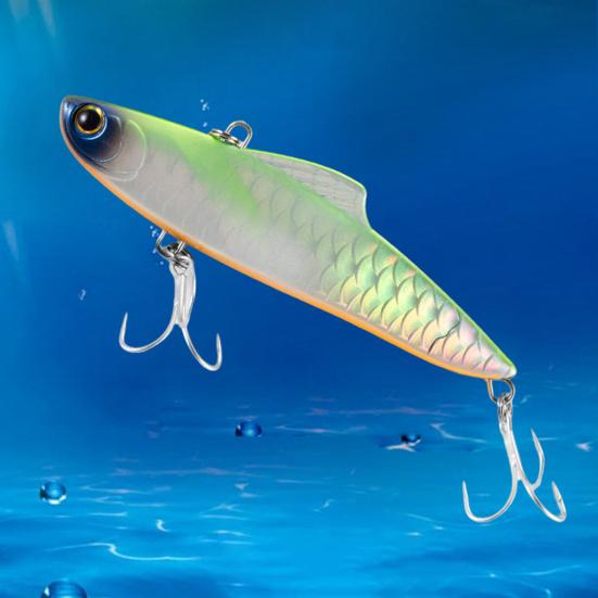 10CM/33G VIB Fishing Lure with Hooks Sinking Reflective 3D Hard Artificial Bait Freshwater Saltwater Trout Bass Walleye Fishing Accessories