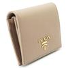 Skládací kožená peněženka Bifold Cipria béžová 1MV204 QWA METAL CIPRIA [Prada] Dámská F00236/SAFFIANO [Položka]