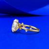 European American 925 Silver Oval Pigeon Egg Four-Prong Wedding Engagement Ring