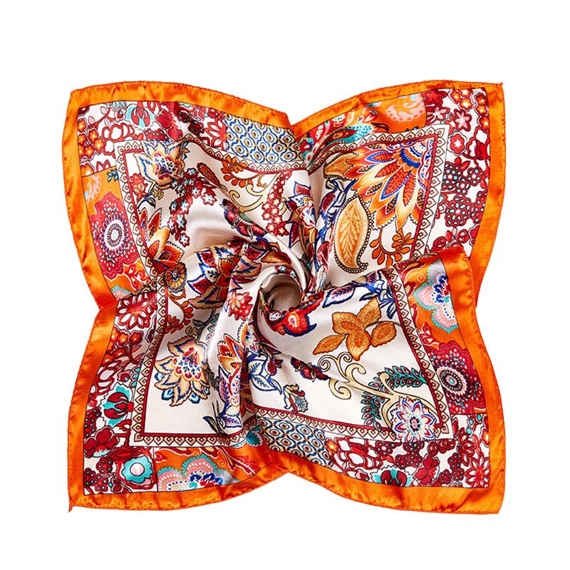 1Pc Square Flight Attendants 50x50CM Elegant Women's Scarfs Fashionable Hijab Bandana Polyester