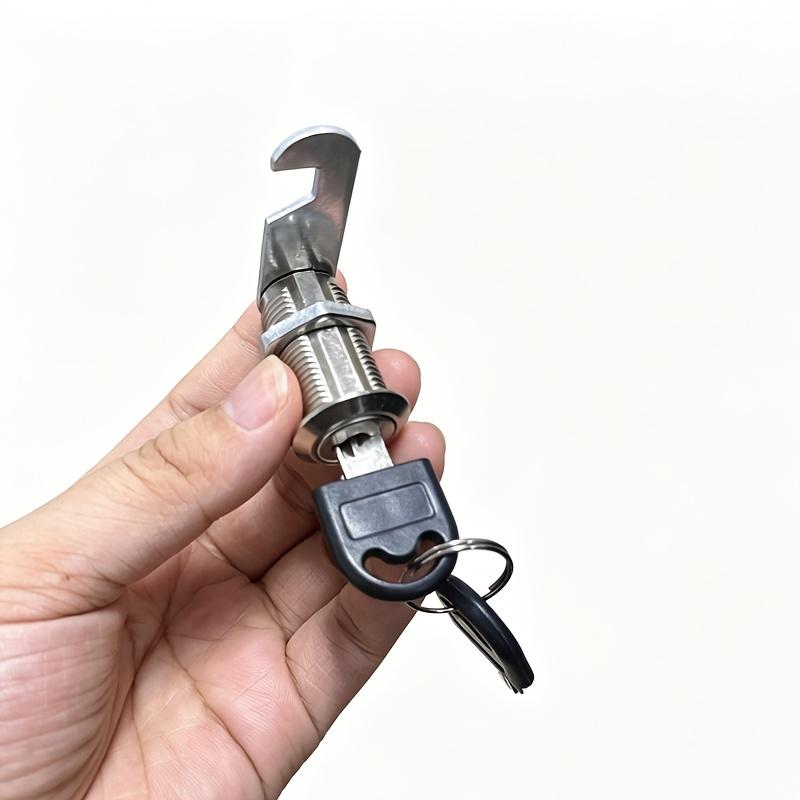 16 mm Security Cam Lock Set with 2 Keys and 3 Different Lock Plates for Mailboxes, Doors, Cabinets, Drawers and Storage Lockers