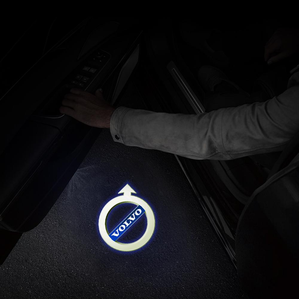 2Pcs Car Door LED Welcome Light For Volvo Rdesign S80L S60L V40 v 40CC 2013 XC60 XC90 2015 HD Laser Projector Lamp Accessories