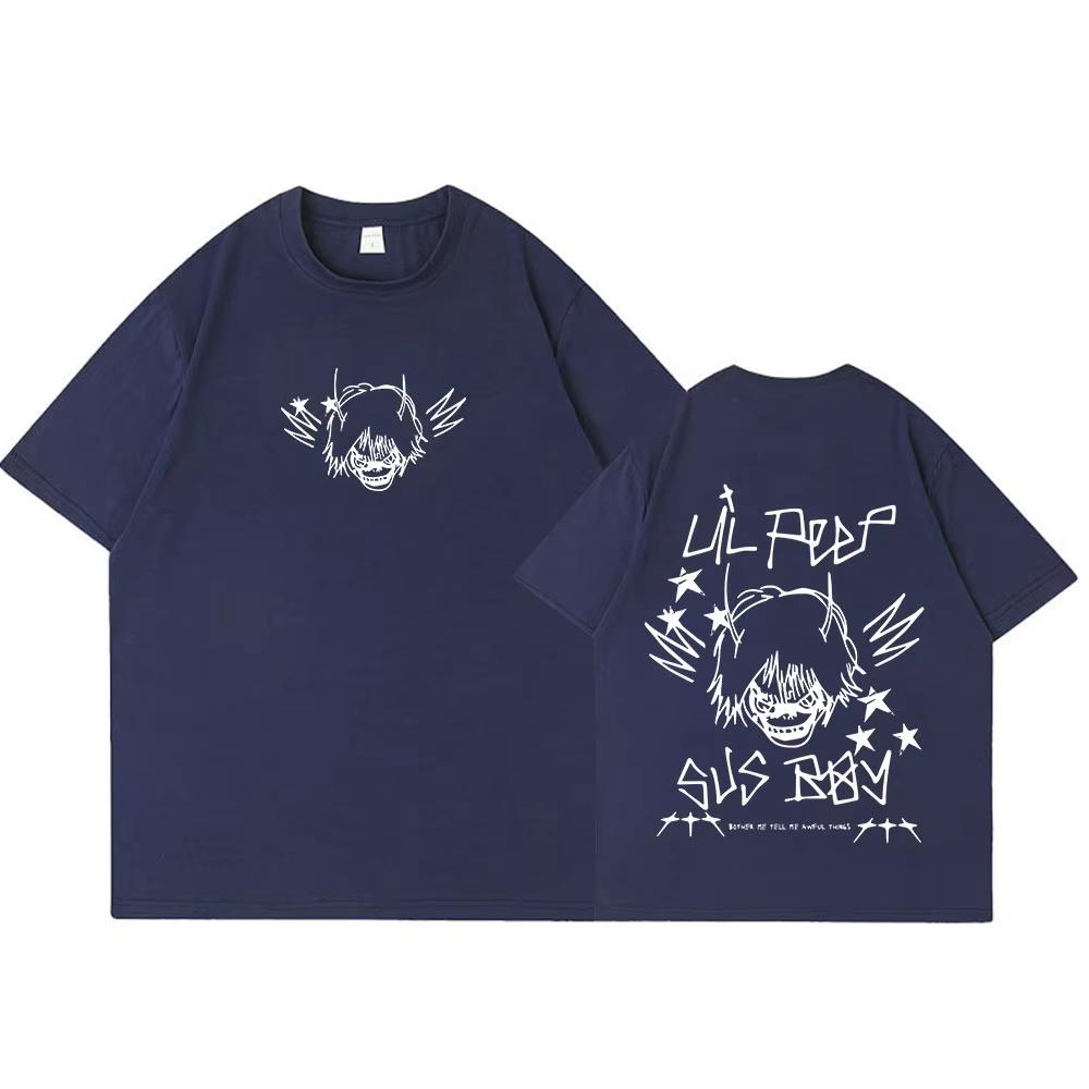 Rapper Lil Peep SUS BOY T-shirts Men's Women Clothing Fashion T-shirt Cotton Casual Short Sleeve Gothic Cotton Oversized T-shirts