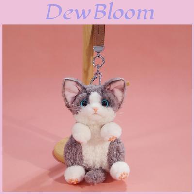 Niedlicheres Katzen-Plüsch-Schlüsselanhänger und Rucksack mit weichem Kurzflor für Rucksack-Dekoration und Geschenk