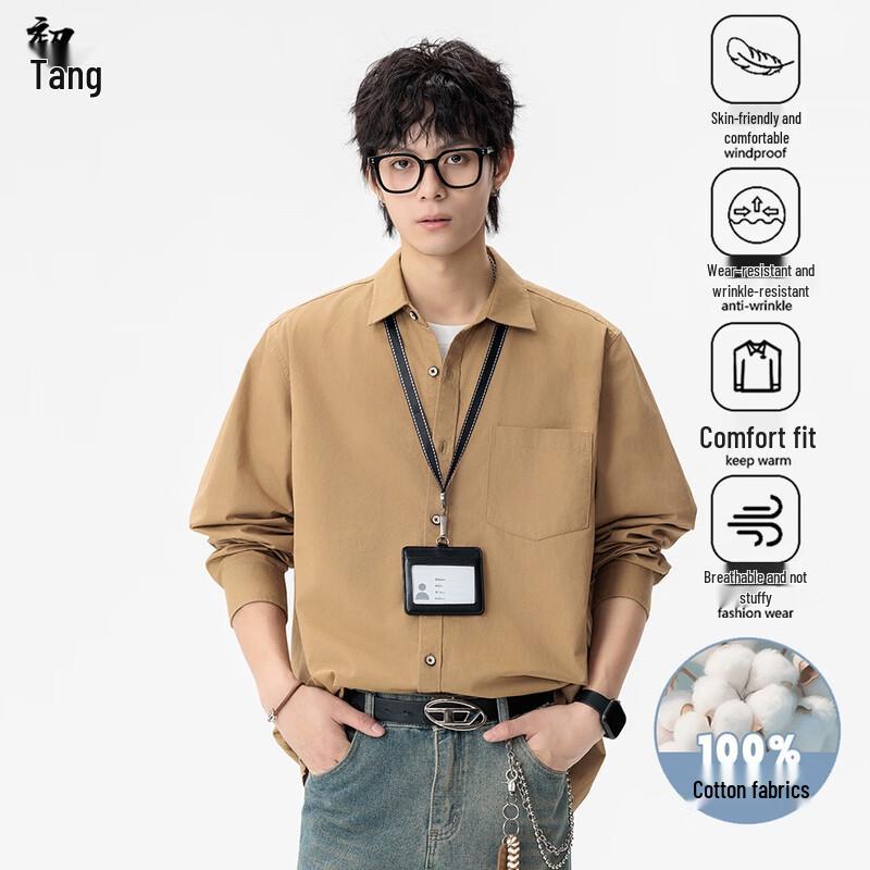 Men s Thick Combed Cotton Workwear Shirt Jacket 3XL