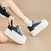 Womens Colorblock Platform Chunky Sneakers Hidden Heel Lift Lace Up Casual Shoes Thick-Soled Platform Breathability Versatile