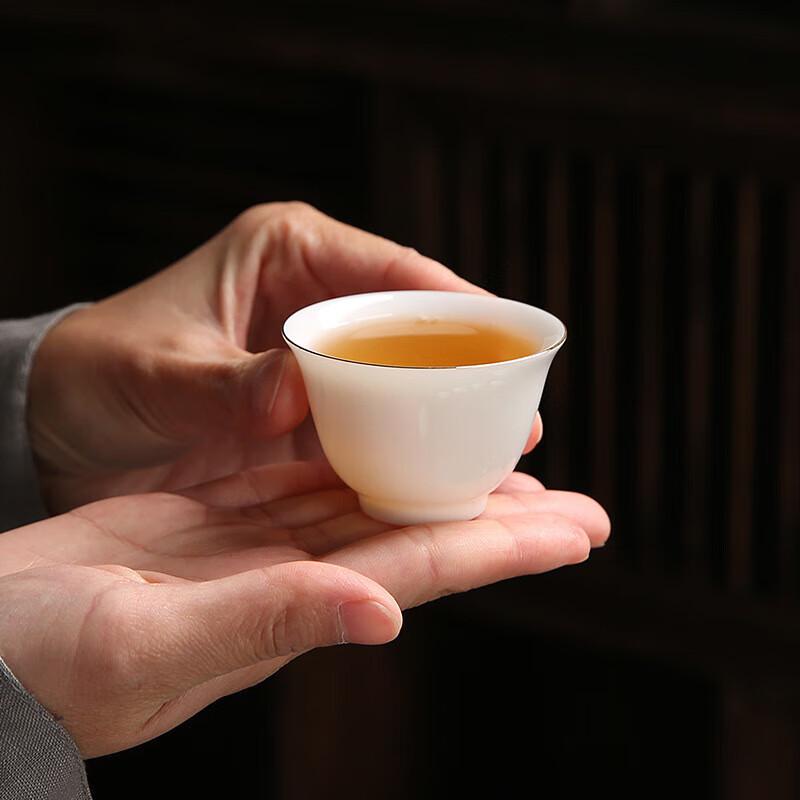 Mutton-fat Jade Porcelain Travel Tea Set