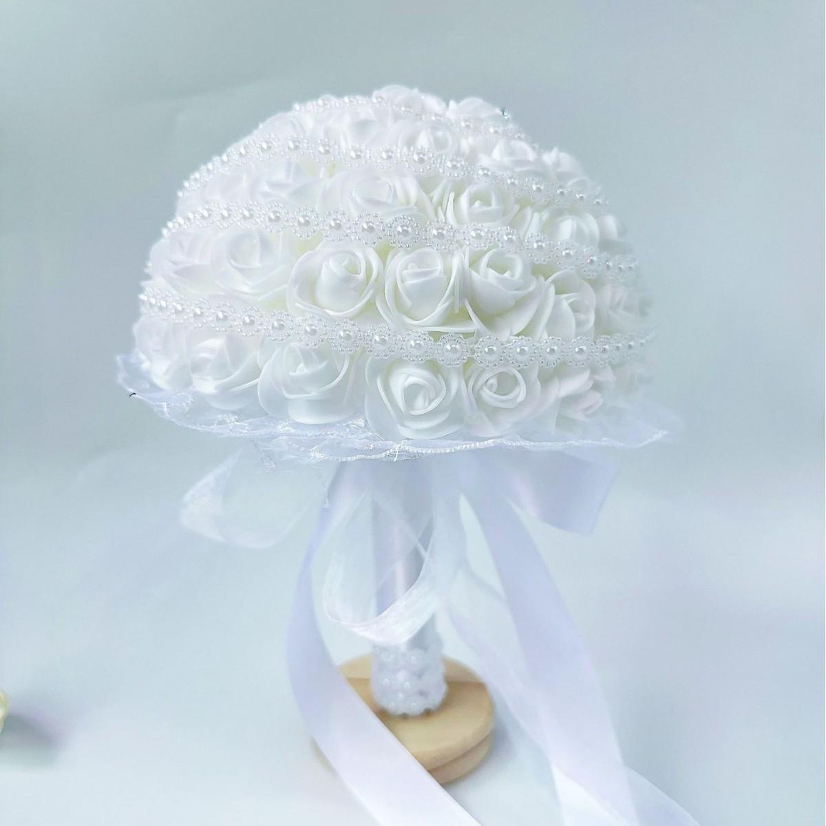 

Пена ПЭ Букет на свадьбу для невесты и подружек невесты белый