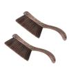 Curved Handle Solid Wood Pool Table Cleaning Brush (2-Pack)