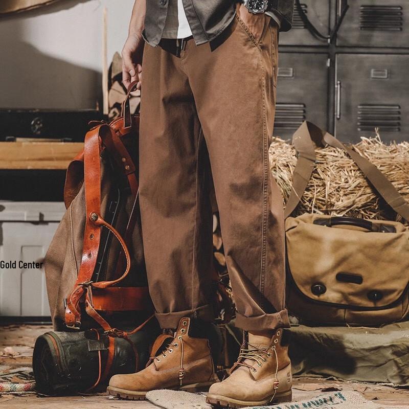 Мужские повседневные рабочие брюки в американском ретро стиле M