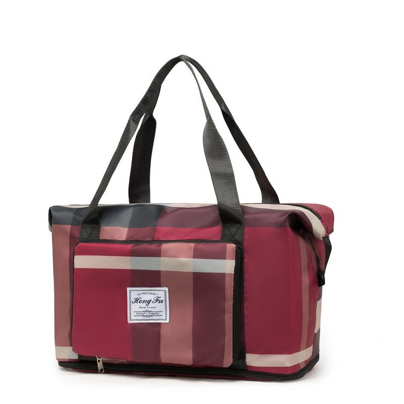 

Нова дорожня сумка, складна сумка великої місткості, що розширюється, жіноча сумка для речей на вулиці, спортивна сумка для йоги, фітнесу червоний