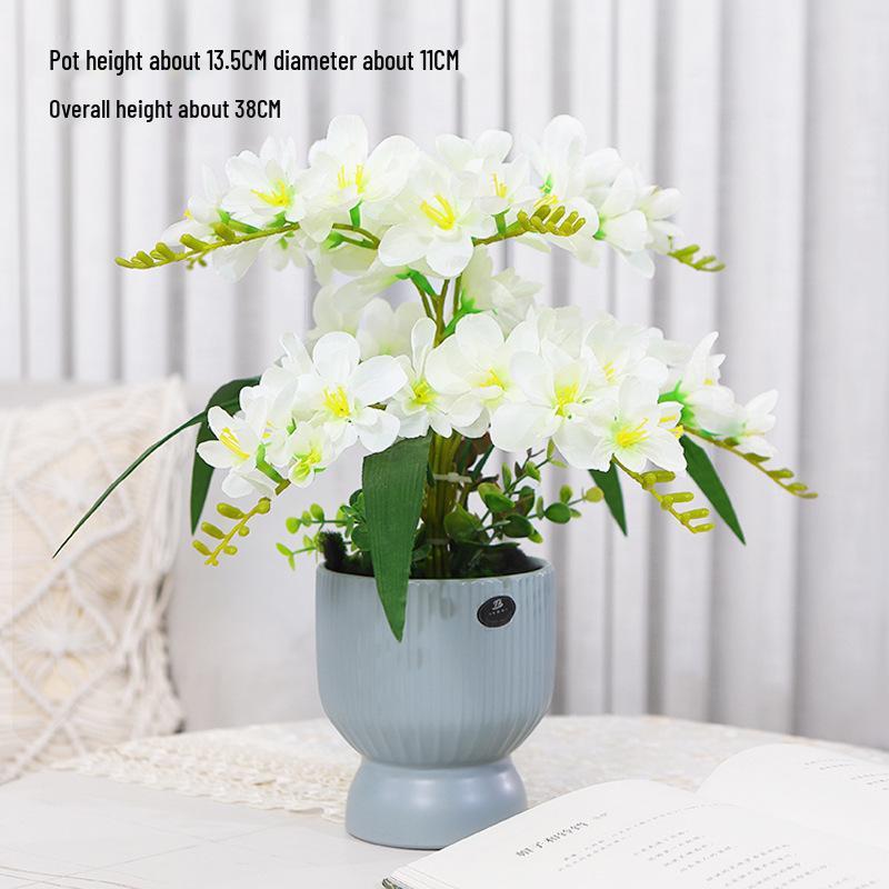 Artificial Phalaenopsis Flower Set: Indoor TV Cabinet Decor