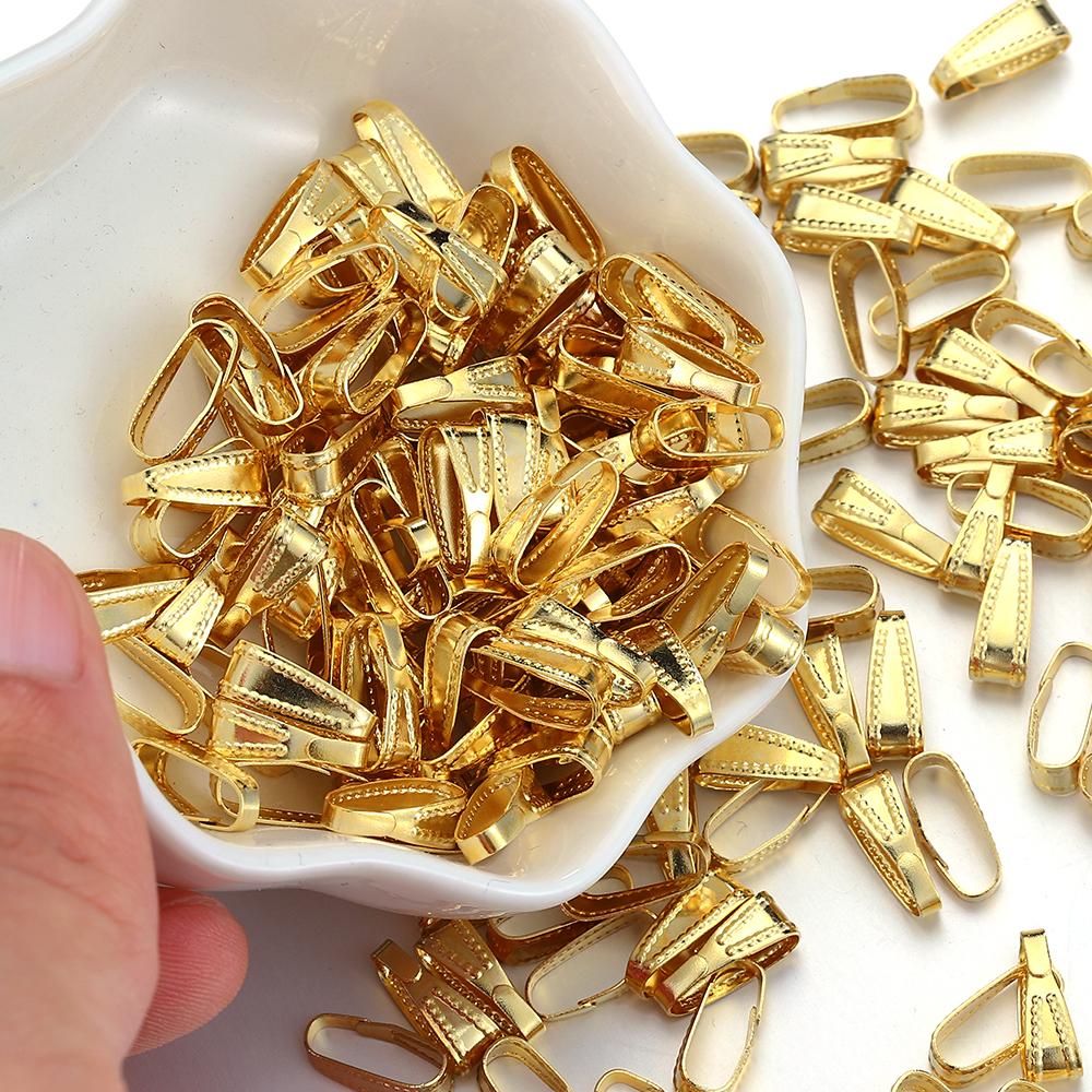 100 Stück 50 Stück Edelstahl Ösenverschluss für Anhänger Charms Verbinder Schnappverschluss Klippverschluss Halskette DIY Schmuckherstellung Zubehör